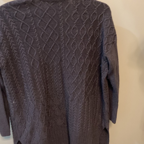 Chico's Brown Cable Knit Cardigan Sweater - Picture 4 of 5